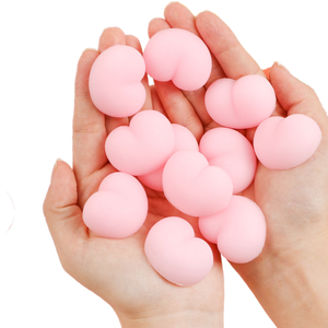 2025 Cute Little Butt Pinch Stress-Reliever TPR Toys Party Toy <b>Squishy</b> Ass Peach Mochi for Kids Aged 5 to 7 Years - Product Image 1