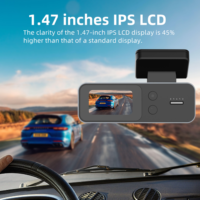 Caméra de tableau de bord MINI à double objectif Wifi GPS, caméra avant et arrière pour voiture, boîte noire 4k, caméra DVR pour voiture avec écran IPS de 1,47 pouces