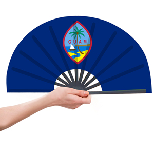 Abanicos Plegables de Bambú con la Bandera de Guam al por Mayor, Abanico de Mano para Carnaval, Boda, Festival, Fiesta, Agencia de Viajes - Product Image 3