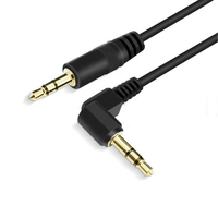 Fabrik-Großhandel: Anpassbare Goldene Rechtwinklige 90-Grad-3,5-mm-Stereo-Stecker-zu-Stecker-Audiokabel