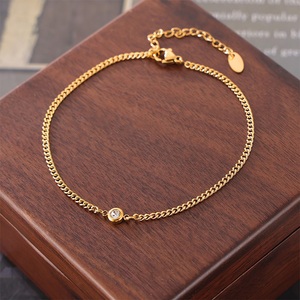 Ins populaire tempérament en acier inoxydable <span class=keywords><strong>cheville</strong></span> <span class=keywords><strong>creux</strong></span> exquis boule cloche ronde perle vert cristal <span class=keywords><strong>cheville</strong></span> chaîne pieds bijoux - Product Image 3