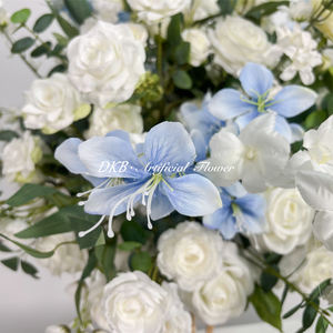 Boule de fleurs artificielles en soie rose, centre de table, vente en gros, rosemorning - Product Image 4