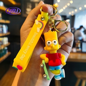 Llavero de Los Simpson, Figura de Anime de Dibujos Animados, Anillo para Llaves, Colgante para Teléfono, Soporte Kawaii, Llavero para Coche, Regalo de Cumpleaños y Navidad - Product Image 6