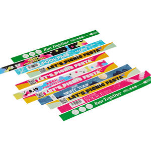 [AnyWristband] Bracelets TYVEK entièrement colorés, type individuel, 20 mm (3/4 po), bracelets transparents pour le contrôle d'accès - Product Image 1