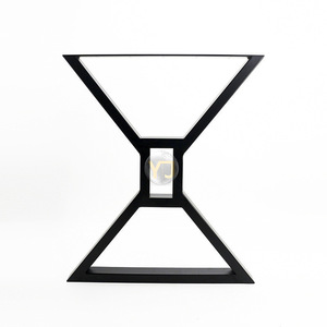 Modern Minimalist Coffee Table Metal <b>Frame</b> <b>Black</b> Durable Support Structure For Living Room Furniture - Product Image 5