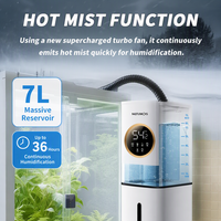 Humidificateur Électrique 7L à Ultrasons pour Reptiles et Plantes, Grande Production de Brume, Faible Bruit, Télécommande, Usage Domestique et Terrariums - Meilleures Ventes