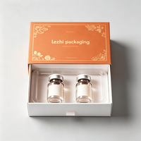 Blíster para viales de 2ml y 3ml, caja con pestaña de extracción para etiquetas, embalaje para suplementos de péptidos, cajas de papel para viales de péptidos con inserto de plástico