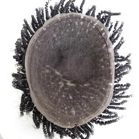 Perruque complète en dentelle, cheveux élégants, noir, Afro, Style Dreadlocks, cheveux humains, toupet, homme, perruques