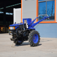 Moteur diesel refroidi par eau 15hp-22hp, tracteur agricole à main à 2 roues Corta Cesped derrière un mini tracteur avec CE