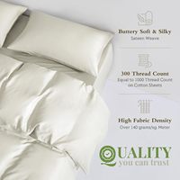 Ensemble de 3 housses de couette toutes saisons en fibre de bambou 100% avec fermeture à glissière Housse de couette multiple de couleur unie avec deux taies d'oreiller