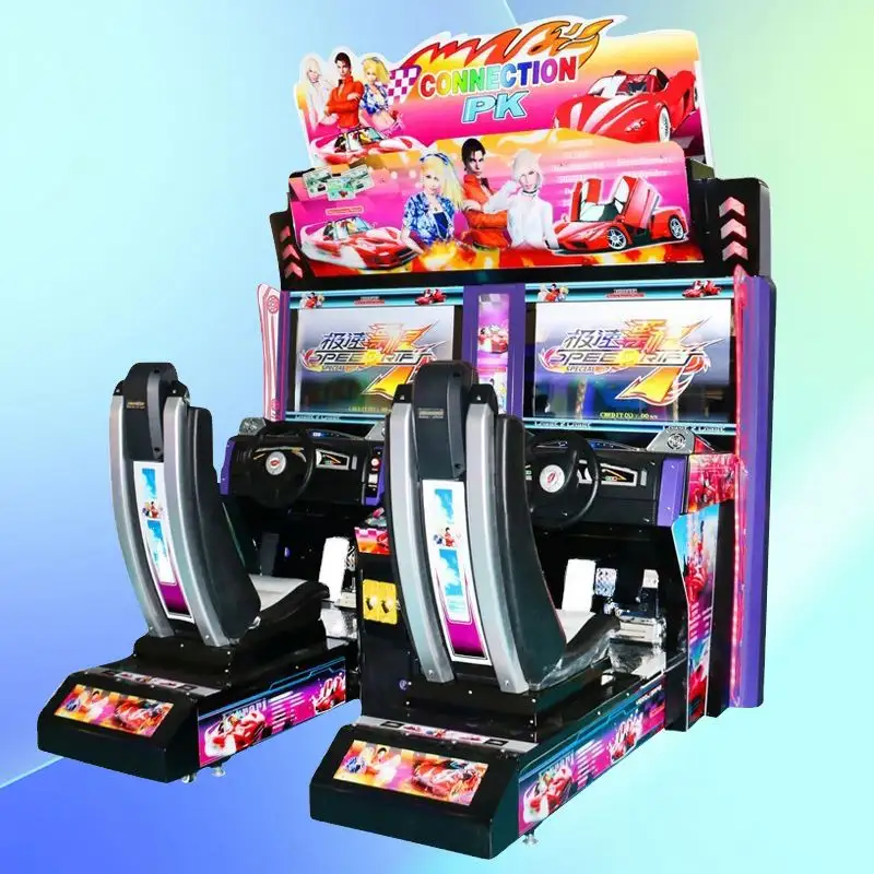 Guangzhou Coin Operated Double Players Outrun Racing Simulator Lottery Machine Video Games