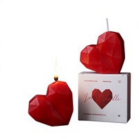 Bougie aromatique en velours en forme de cœur, cire mélangée, faite à la main, cadeau de mariage ou de la Saint-Valentin, décoration, OEM, vente en gros