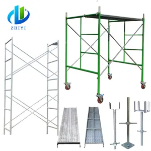 Cadre en h, équipement de construction, échancrages complets, échelle en acier, faisceau, plate-forme de défilé pour le matériel de location