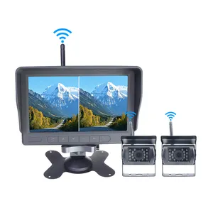 Telecamera per auto lcd Wireless da 2.4GHz per monitor per camion di autobus 7 telecamera per retromarcia wireless e cam 24v, 2 canali