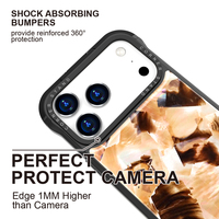 5 mètres 16 pieds Anti-choc lumière noir Tpu téléphone couvre magnétique nacre coque de téléphone pour Iphone 17 16 15 14 13 Pro Max