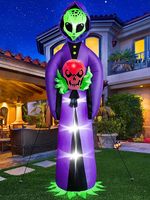 Poupées gonflables d'Halloween personnalisées de 10,5 pieds de haut en polyester, équipement publicitaire gonflable de mascotte