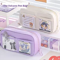 Trousse à crayons transparente en plastique grande capacité pour garçons, nouveauté 2024, fournitures scolaires pour écoles et bureaux