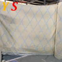 Soldes de liquidation Tissu de rideau à imprimé floral Broderie en chenille
