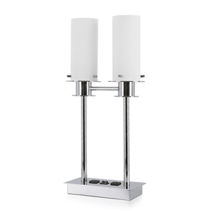 Lámpara de Mesa Dorada Simple de Hierro con Acabado Niquelado y Interruptor de Atenuación - Product Image 2