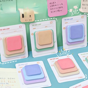 Snoepachtig schattig Koreaans creatief notitieblok in meerdere formaten voor <span class=keywords><strong>school</strong></span>, studenten, zelfklevende notities, 90 vel/notitieblok, logo aanpasbaar, schrijfwaren - Product Image 3