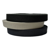 Bande élastique en polyester sergé double face, haute élasticité, durable, vente en gros, colorée, personnalisable, accessoires textiles pour la maison