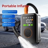 Pompe à air sans fil ABS pour voiture, best-seller transfrontalier, avec affichage numérique, design mini portable, certifiée CE, lumière d'avertissement incluse