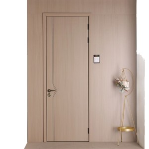 Puerta Interior Minimalista de MDF con Acabado Liso, Apertura Manual, Aislamiento Acústico, Puerta de Entrada - Product Image 4