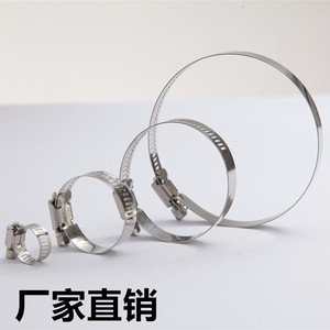 Stainless Steel Hose Clamps Pipe Clamps Gas Water Pipe Clamps All Sizes Factory Direct Sale - Product Image 1