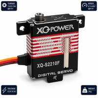XQ-POWER XQ-S2010D Micro Servo Numérique Sans Noyau 7kg Haute Vitesse 0.08s 8.4V HV Engrenage en Acier Inoxydable pour Hélicoptère et Avion RC