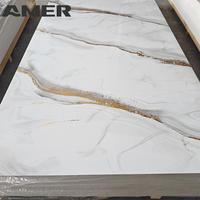 Fabricant de feuilles de marbre PVC en gros Amer OEM, feuille de marbre plastique UV, panneau mural PVC