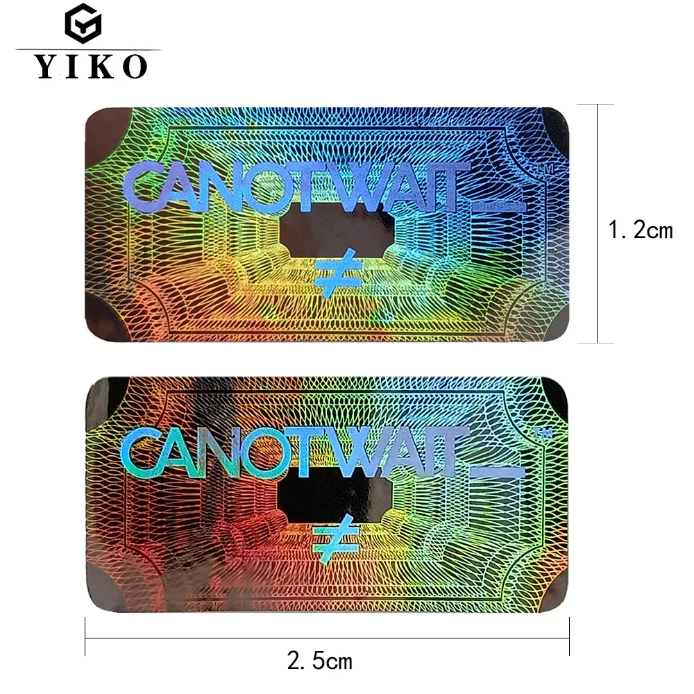 Stiker Hologram Anti Pemalsuan untuk Elektronik Stiker Efek Cahaya UV Asli