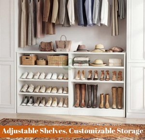 Zapatero Moderno Grande Estilo Rústico con Puertas, Estantes Ajustables <span class=keywords><strong>de</strong></span> 5 Niveles, Almacenamiento <span class=keywords><strong>de</strong></span> Zapatos <span class=keywords><strong>de</strong></span> Madera para Entrada, Pasillo, Armario - Product Image 5