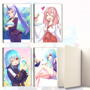 Carnet de notes ligné 13*18CM <span class=keywords><strong>avec</strong></span> impression 'Cette fois-là, j'ai renaissi en tant que <span class=keywords><strong>Slime</strong></span>', papeterie <span class=keywords><strong>anime</strong></span> pour l'école - Product Image 1