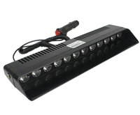 YD 36W Notfall-Blitzlicht 12 LED Blinkend Rot Blau Gelb Weiß 12V für Auto-Windschutzscheibe Armaturenbrett Warnsignalleuchte
