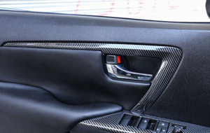 WZXD 24 Panel de <span class=keywords><strong>puerta</strong></span> <span class=keywords><strong>interior</strong></span> de carbono embellecedor <span class=keywords><strong>Protector</strong></span> de <span class=keywords><strong>puerta</strong></span> de <span class=keywords><strong>coche</strong></span> cubierta <span class=keywords><strong>Interior</strong></span> reposabrazos protección para Fortuner - Product Image 2