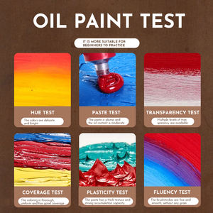 48 لونًا من ألوان الزيت 50 مل، صبغات بجودة الطلاب بأسعار معقولة، غنية ومثالية لطلاب الفنون والمبتدئين في ممارسة الرسم - Product Image 5