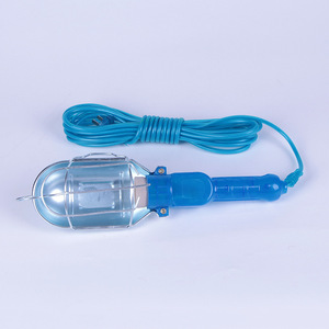 ไฟส่องงานแบบพกพา ฝาครอบเหล็กสีฟ้าใส พร้อมสายไฟ 220V หลอดฮาโลเจน สำหรับใช้กับเครื่องมือกล - Product Image 1
