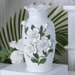 Jarrón de Cerámica Estilo Art Deco Europeo, Decoración Minimalista para el Hogar, Sala de Estar, Mesa de Comedor, Bodas y Celebraciones - Product Image 4