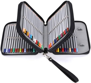 Canvas 72 Slots <strong>Handy</strong> Pencil <strong>Holders</strong> for Watercolor Pencils Ultra-large Capacity Zipper Pencil Case - Product Image 1