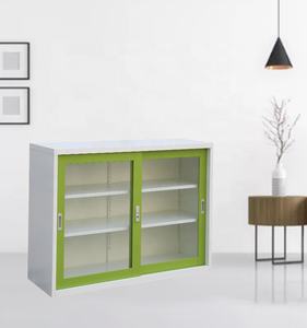 <span class=keywords><strong>Armoire</strong></span> à livres en acier avec porte <span class=keywords><strong>coulissante</strong></span> mi-hauteur, <span class=keywords><strong>armoire</strong></span> de rangement - Product Image 3