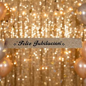 Fascia Glitterata Oro Rosa per Festa di Pensionamento, Elegante Decorazione per Feste di Compleanno - Product Image 6