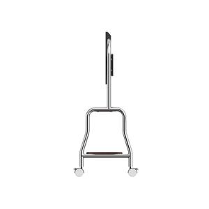 Carga económica 50kg Soporte de <span class=keywords><strong>TV</strong></span> de acero inoxidable Altura ajustable Carro de <span class=keywords><strong>TV</strong></span> móvil Carro de <span class=keywords><strong>TV</strong></span> con <span class=keywords><strong>estante</strong></span> - Product Image 2
