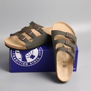 Promotion : Sandales en liège à triple bride style Birks, trois boucles, en daim, pour femme, vente en gros, directement de l'usine, prise en charge des commandes en gros - Product Image 1