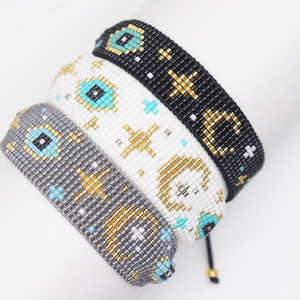 Pulsera de Cuentas de Vidrio Miyuki Japonesas Tejidas a Mano, Colección Bohemia de Verano para Mujer, Ajustable, con Borla Ancha - Product Image 3