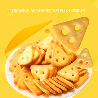 Biscuits croustillants triangulaires au fromage QIANSI, emballés individuellement, collations pour le petit-déjeuner, boîte de 300 g, emballage en vrac, multi-saveurs, sucré, salé