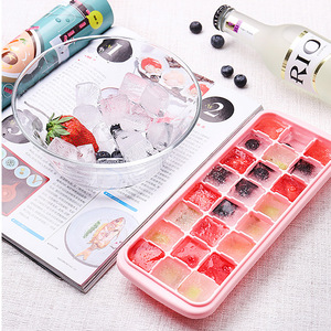 Boîte à glaçons en silicone avec couvercle, 24 grilles, pour faire des glaçons, moule à glaçons en silicone DIY - Product Image 1