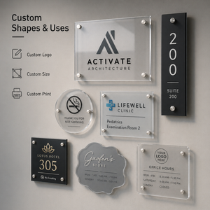 Letrero Comercial Decorativo <span class=keywords><strong>de</strong></span> Acrílico con Espejo, Logotipo 3D, Números y <span class=keywords><strong>Letras</strong></span> Adhesivas <span class=keywords><strong>de</strong></span> Acrílico - Product Image 3