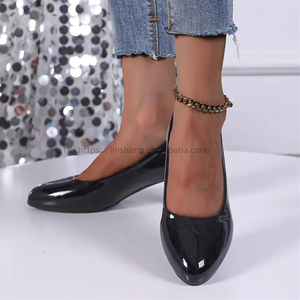 Nouveauté - Chaussures à talons pour femmes grandes tailles avec semelles en caoutchouc de qualité, bout pointu, tendances de la mode estivale, talons bas pour femmes - Product Image 2
