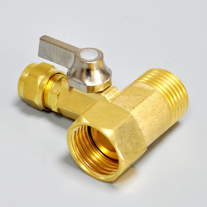 Robinet à bille 3 voies en cuivre pur, filetage 3/8 po, connecteur intégré pour purificateur d'eau, usage domestique et cuisine - Product Image 3