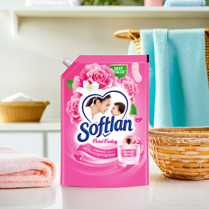 Soflan Floral Fantasy 1.6L Recarga Suavizante de tela Aroma de rosa con suavidad Antiestático y fácil de planchar - Product Image 1